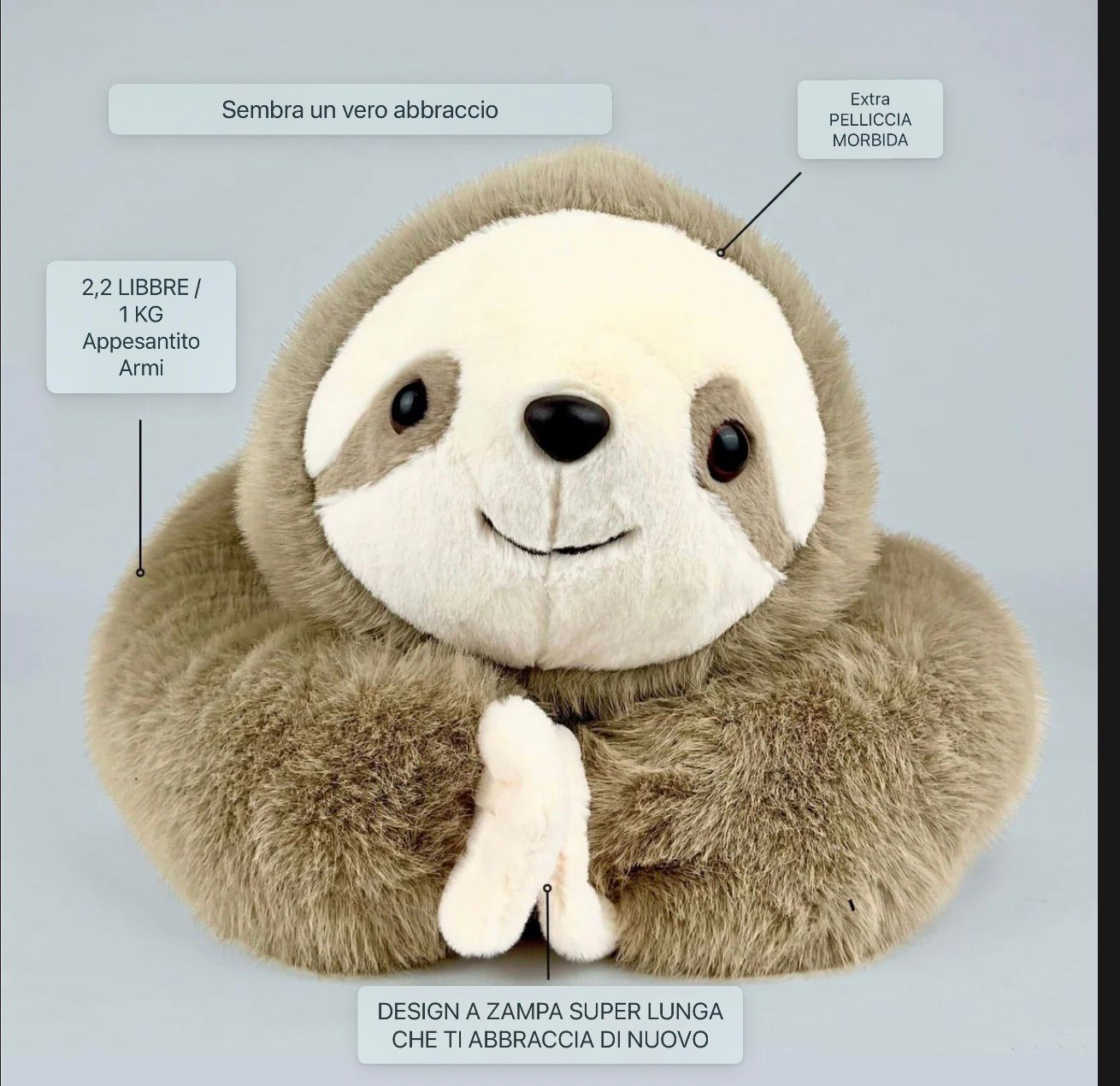 SOFTHUGGO – Compagno coccoloso per la riduzione dello stress con pelliccia sintetica ultra morbida🧸 🐼