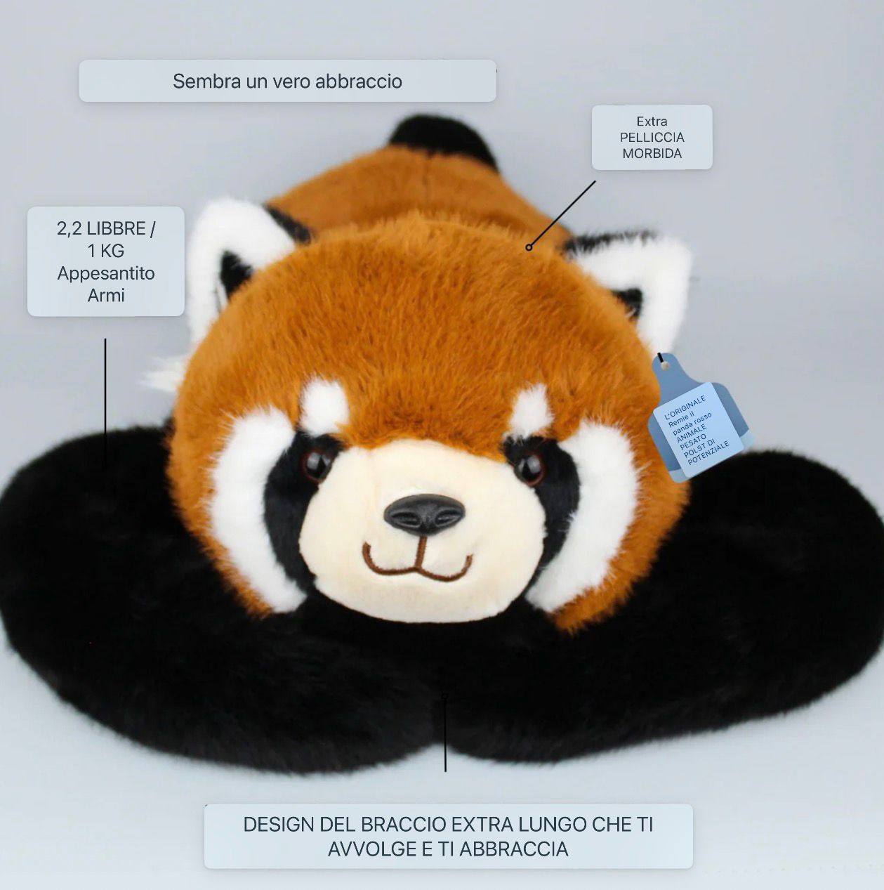 SOFTHUGGO – Compagno coccoloso per la riduzione dello stress con pelliccia sintetica ultra morbida🧸 🐼