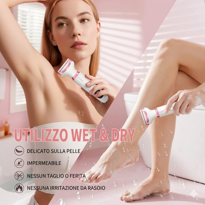 BEST EVER Rasoio elettrico 5 in 1 da donna, ricaricabile, senza fili, per braccia, gambe, corpo, viso e naso. Novità 2026🩷