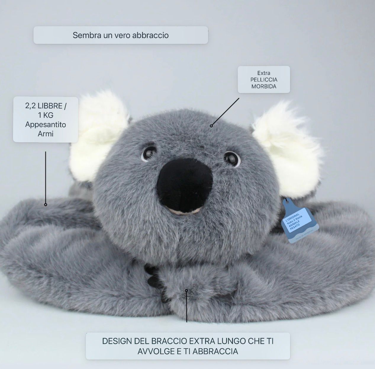 SOFTHUGGO – Compagno coccoloso per la riduzione dello stress con pelliccia sintetica ultra morbida🧸 🐼